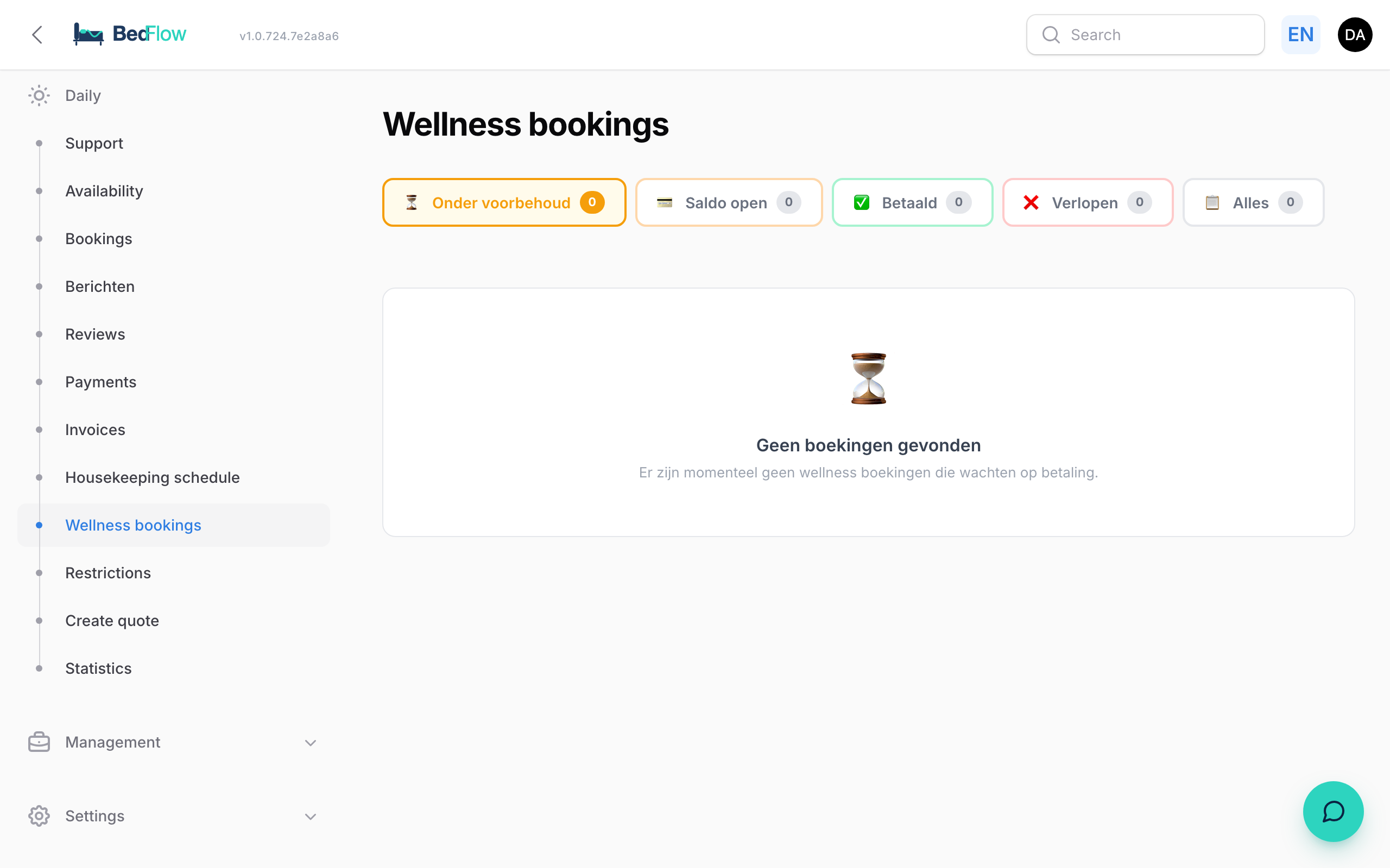 Wellness bookings