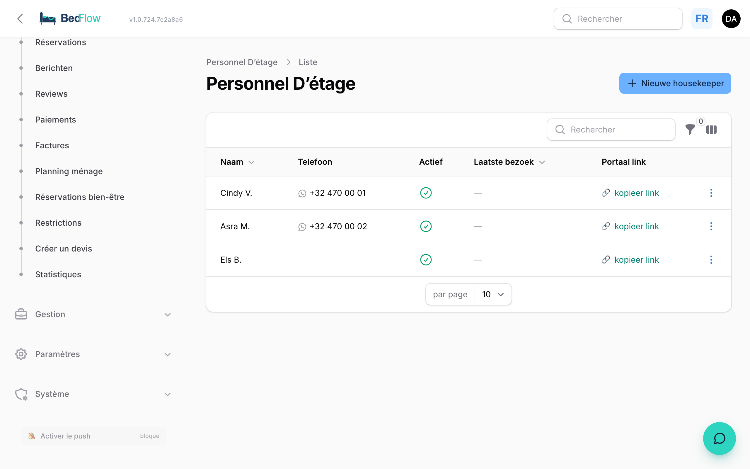 Module housekeeping — activation