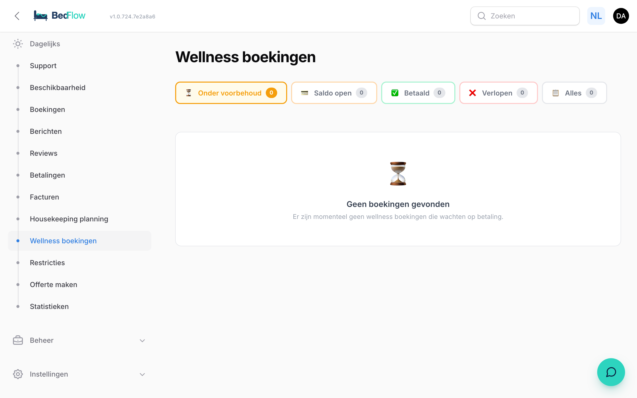 Wellness-boekingen