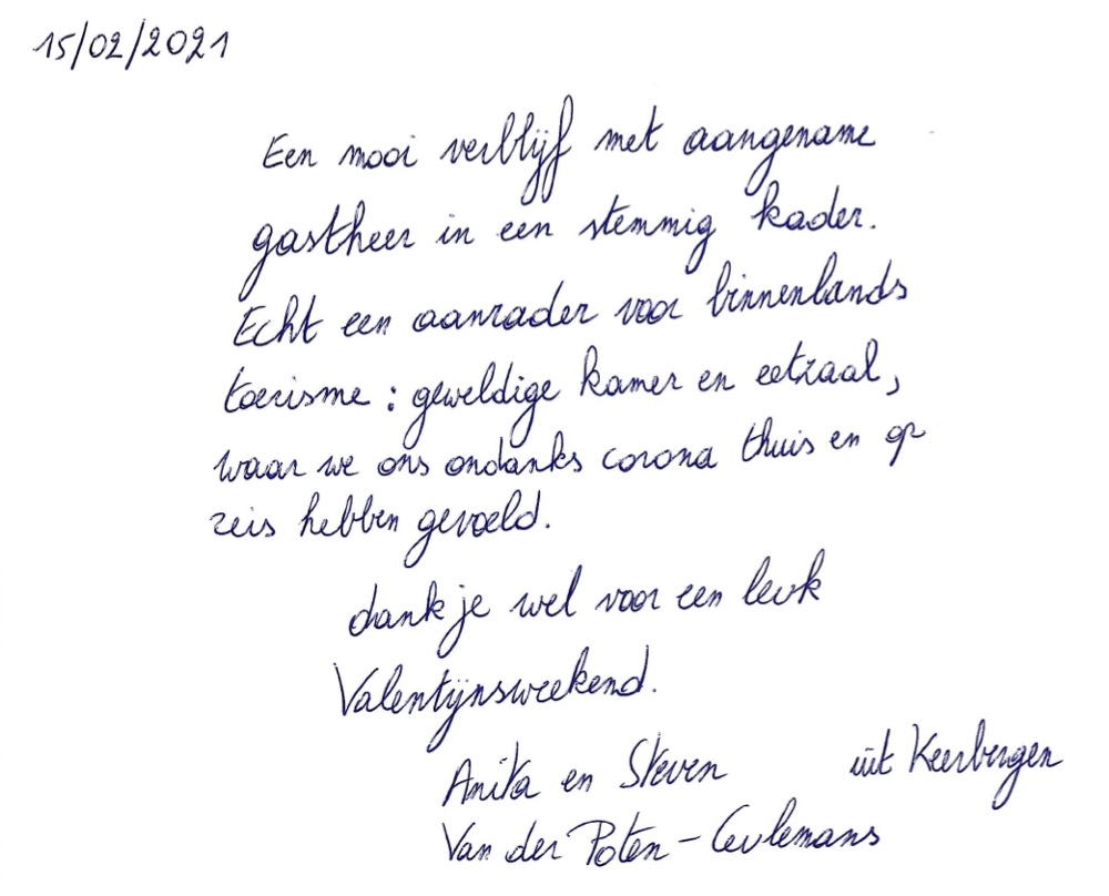 Pagina uit het gastenboek