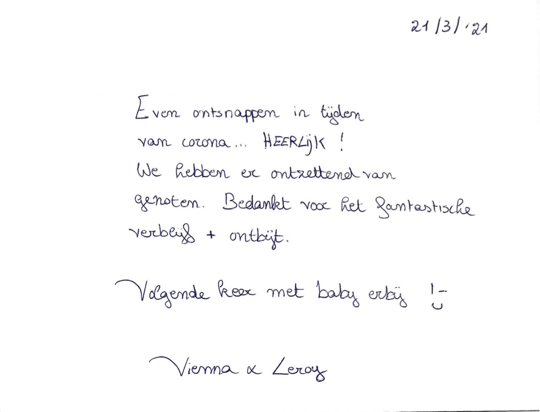 Pagina uit het gastenboek