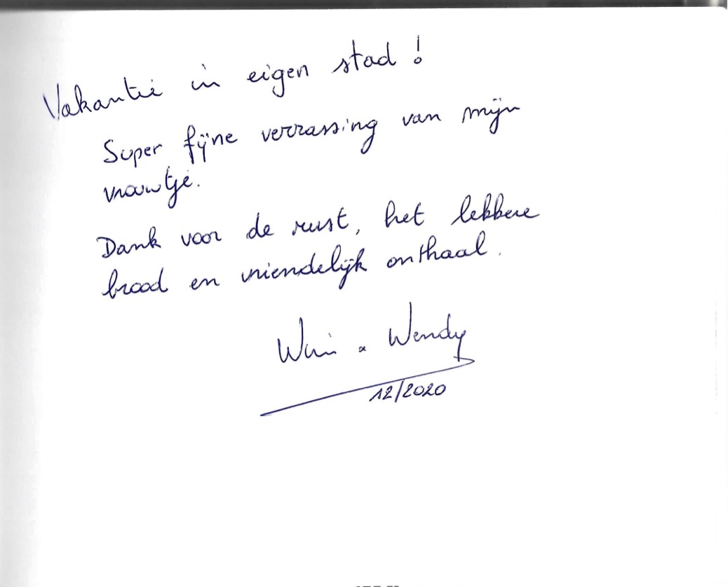Pagina uit het gastenboek