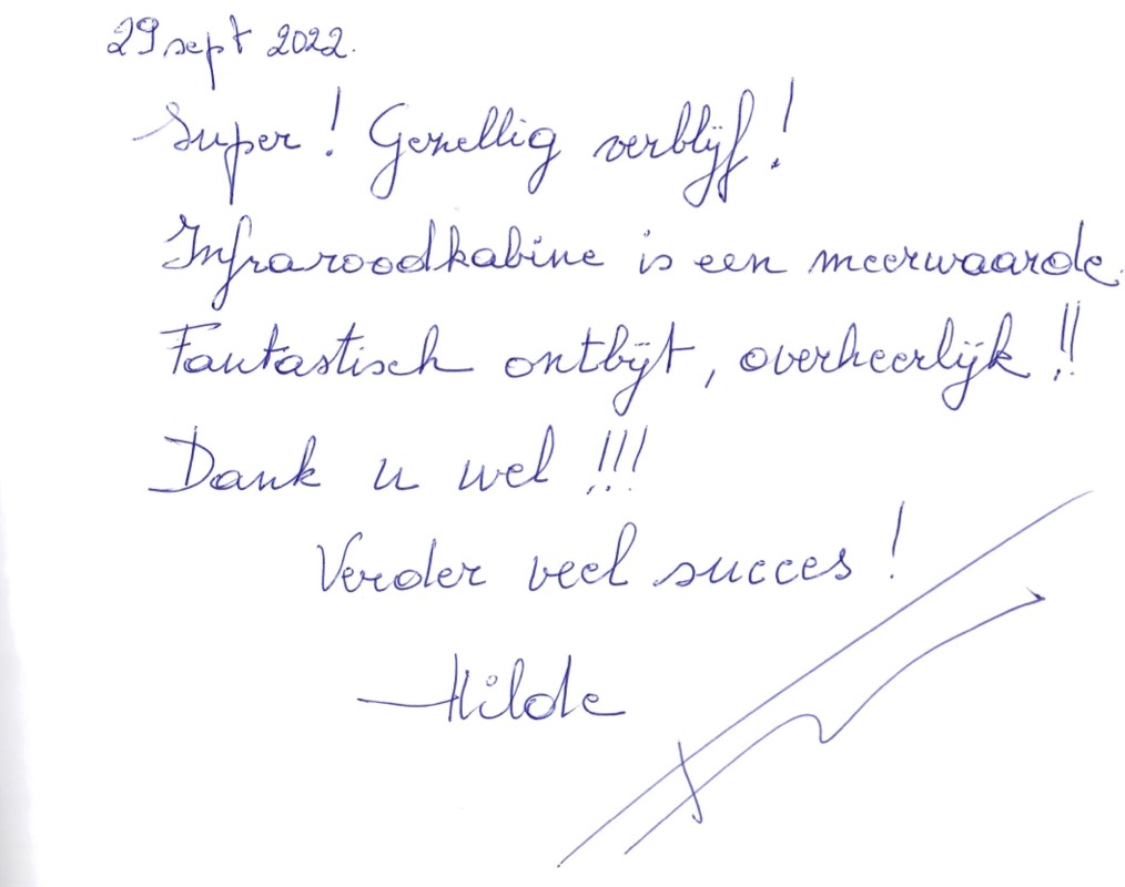Pagina uit het gastenboek
