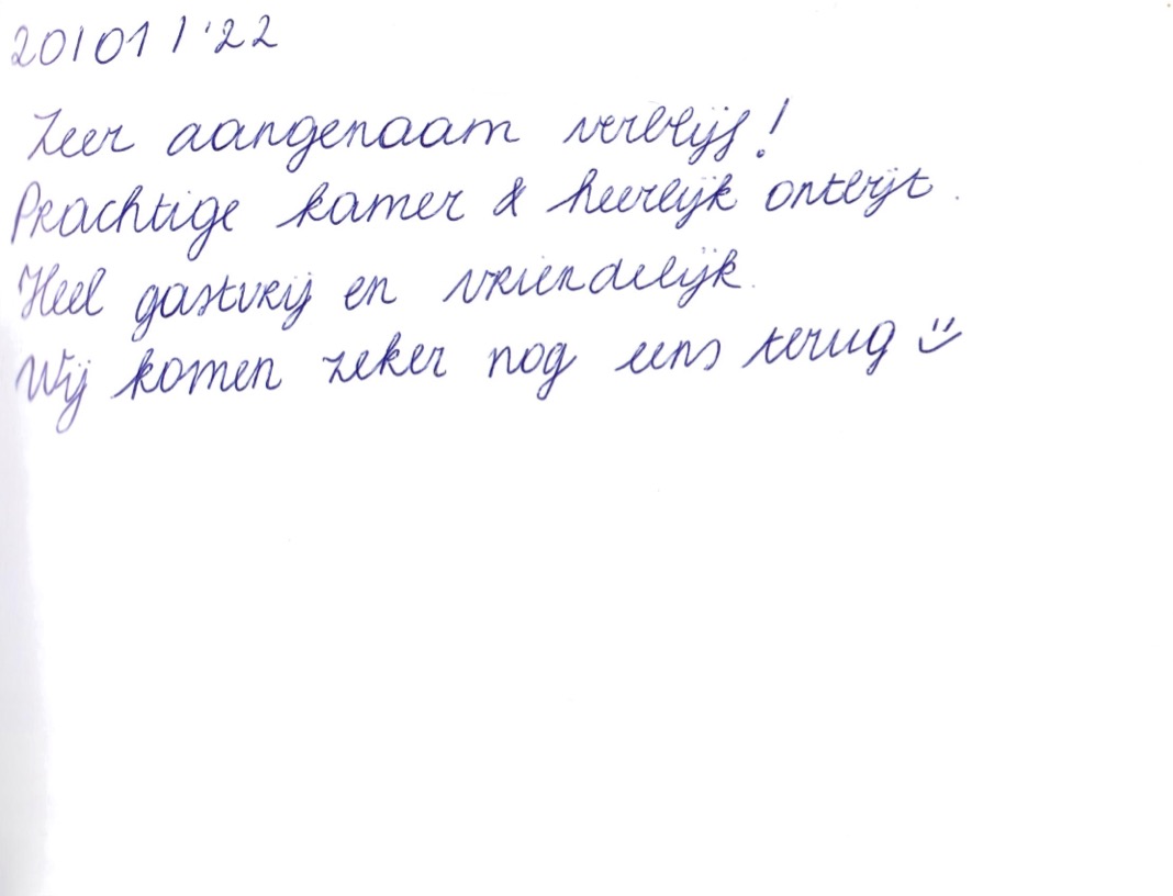 Pagina uit het gastenboek