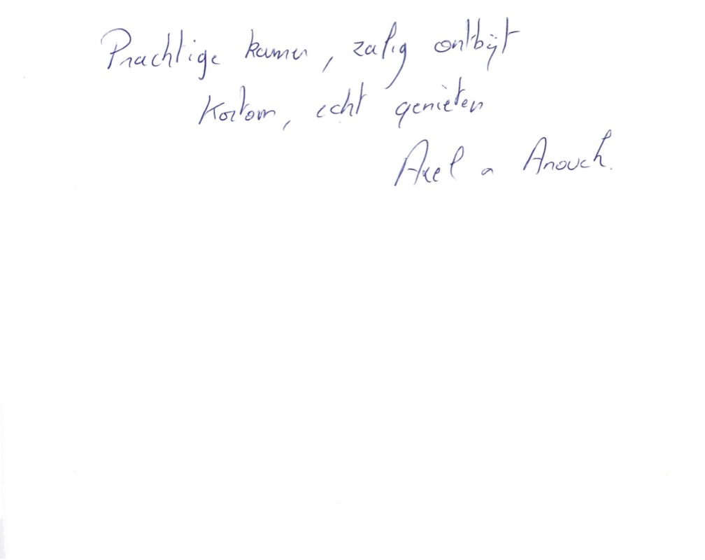 Pagina uit het gastenboek