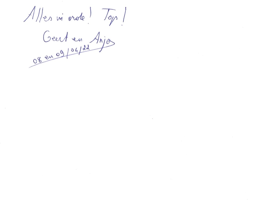Pagina uit het gastenboek