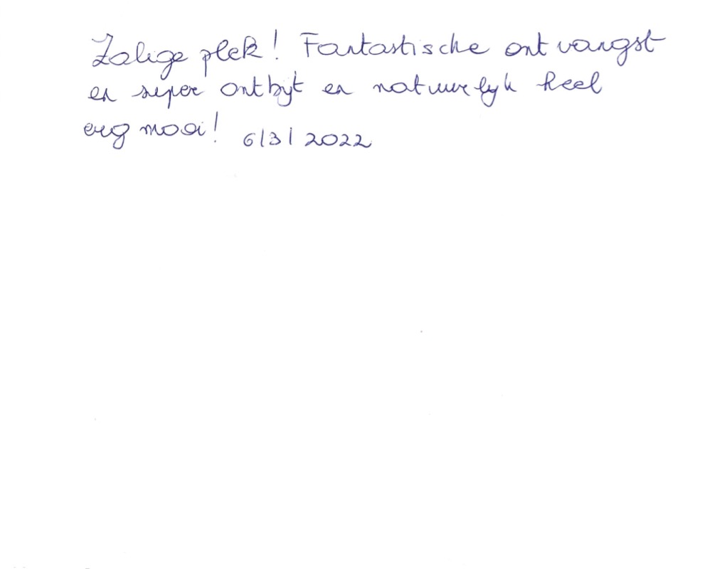 Pagina uit het gastenboek