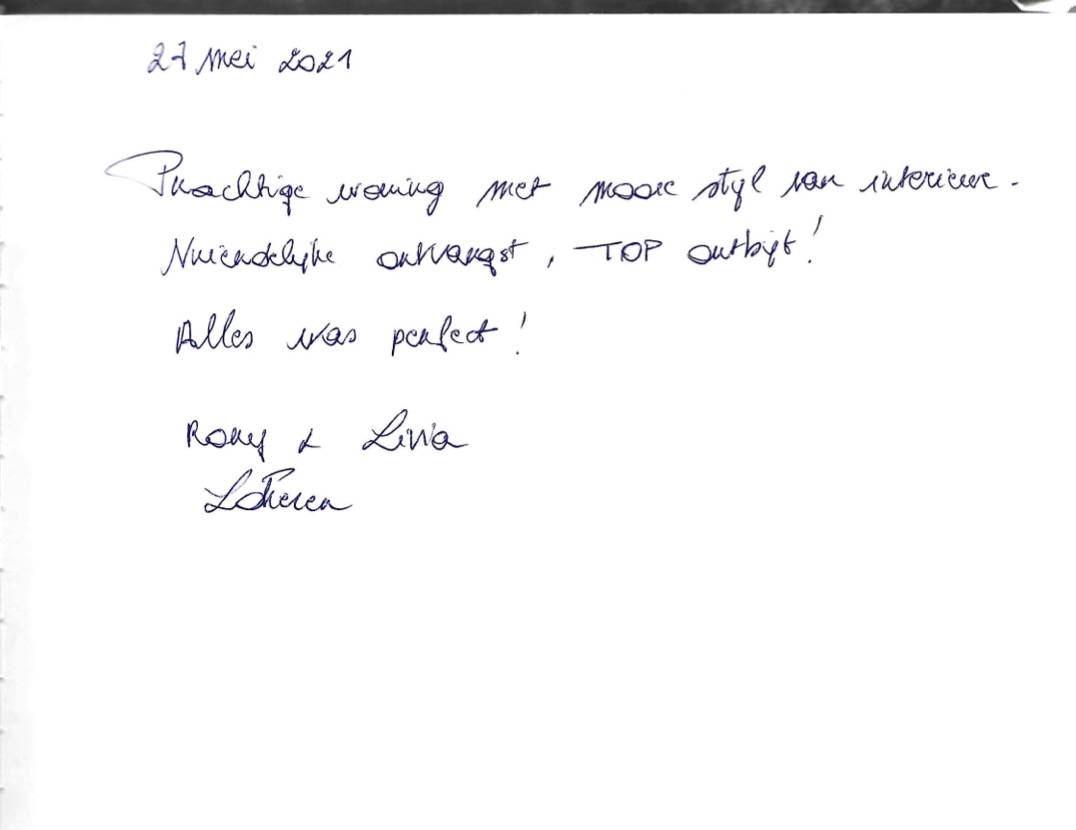Pagina uit het gastenboek